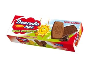 BISCUITS KARMELA CHILDHOOD MINE COCOA AND MILK GLAZED 200g
