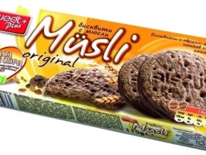BISCUITS MUSLI ORIGINAL WITH COCOA CORN FLAKES AND COCOA COATING 115g