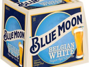Blue Moon Beer bottles and Cans
