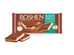 CHOCOLATE ROSHEN MILK WITH HAZELNUT NOUGAT 90g