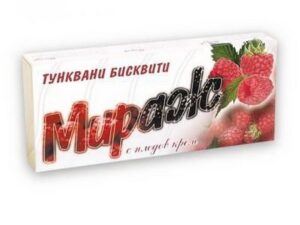 COVERED BISCUITS MIRAGE RASPBERRY 216g