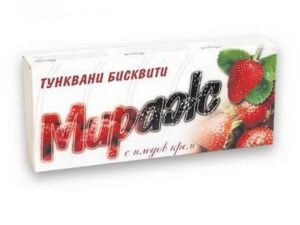 COVERED BISCUITS MIRAGE STRAWBERRY 216g