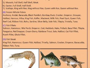 Fishes (Sea Food) Fresh and Frozen